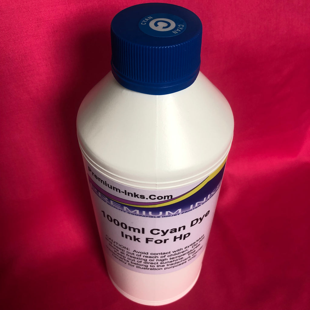 LITRE BOTTLE CYAN DYE REFILL INK FOR HP