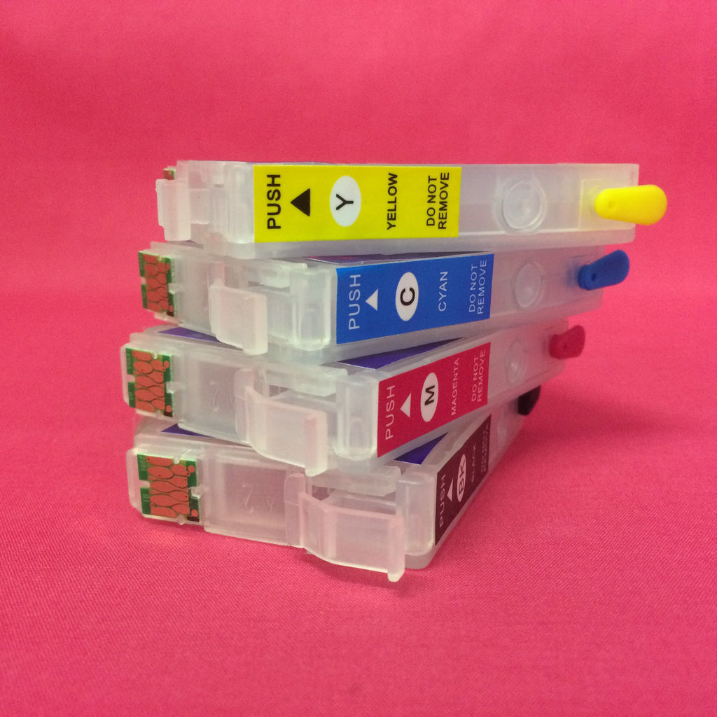 Refillable Ink Cartridges for Epson XP 255 257 352 355 452 455 Printer Sublimation Dye Pigment