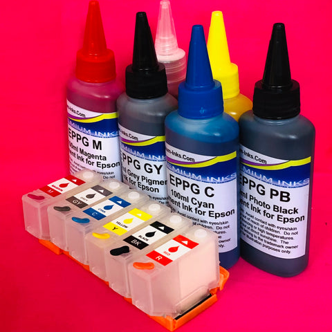 New Refillable Cartridges to Replace Epson 378 478 502 202 405 xl Ink Cartridges Expression Non OEM