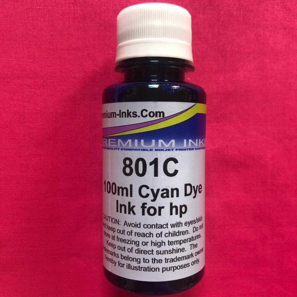 CYAN 2 x 100ml DYE PRINTER REFILL INK FOR HP