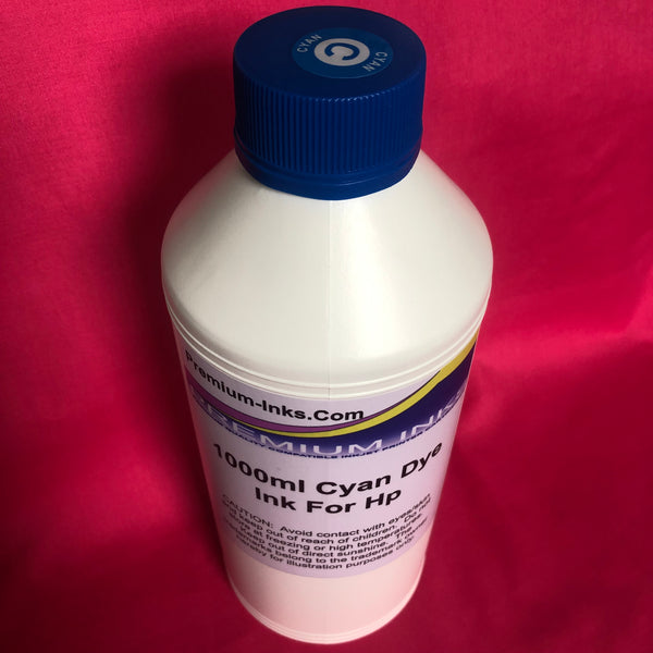 LITRE BOTTLE CYAN DYE REFILL INK FOR HP