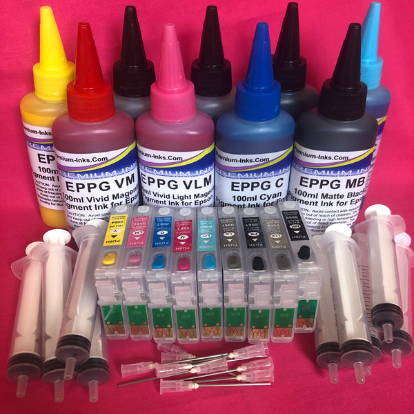 R2880 REFILLABLE CARTRIDGES + 900ml PIGMENT INK