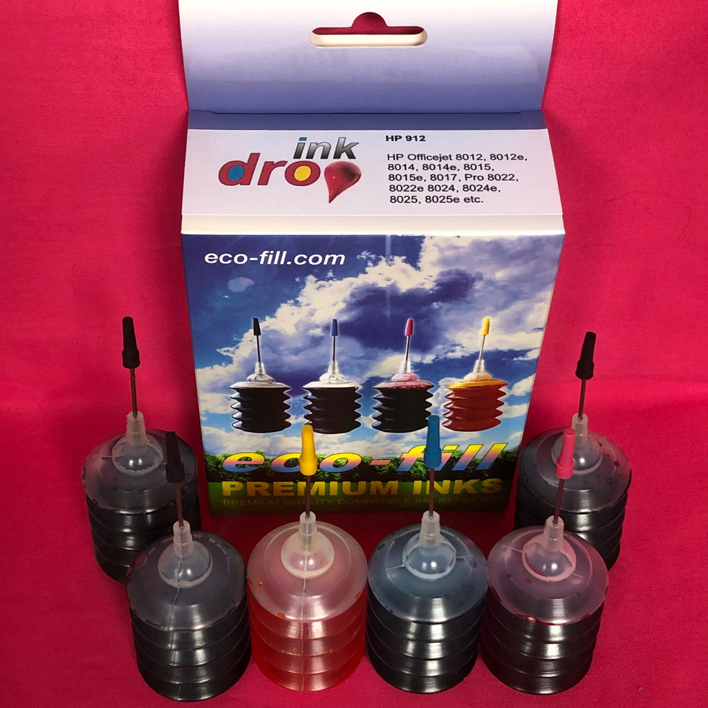 Ink Drop HP 912 Refill Kit Officejet Pro