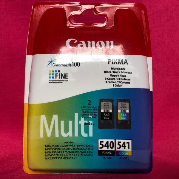 Genuine Canon PG-540 CL-541 Original Black Colour Twin Pack