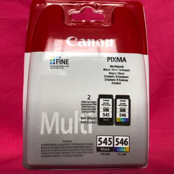 Genuine Canon PG-545 CL-546 Original Black Colour Twin Pack