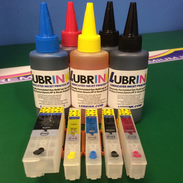 500ML LUBRINK INK REFILL CARTRIDGES EPSON EXPRESSION PREMIUM XP 600 605