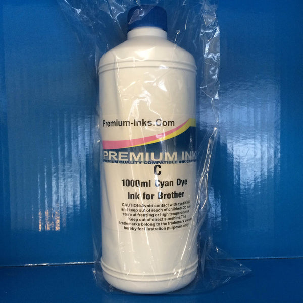 LITRE CYAN BOTTLE DYE REFILL PRINTER INK FOR REFILLING BROTHER CARTRIDGES Non OEM