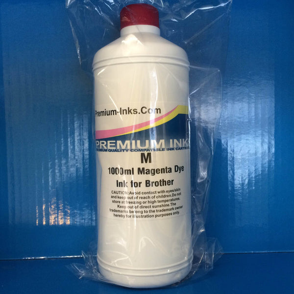 LITRE MAGENTA BOTTLE DYE REFILL PRINTER INK FOR REFILLING BROTHER CARTRIDGES Non OEM