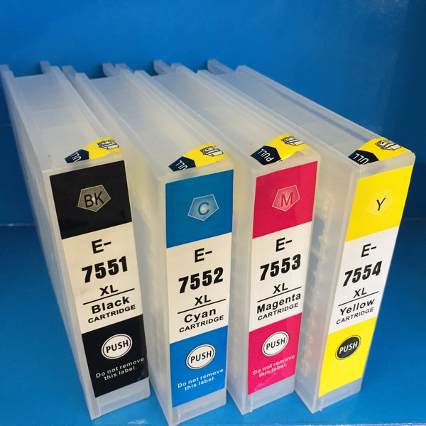 Epson T 7551 7662 7553 7554 75 Refillable Ink Cartridge