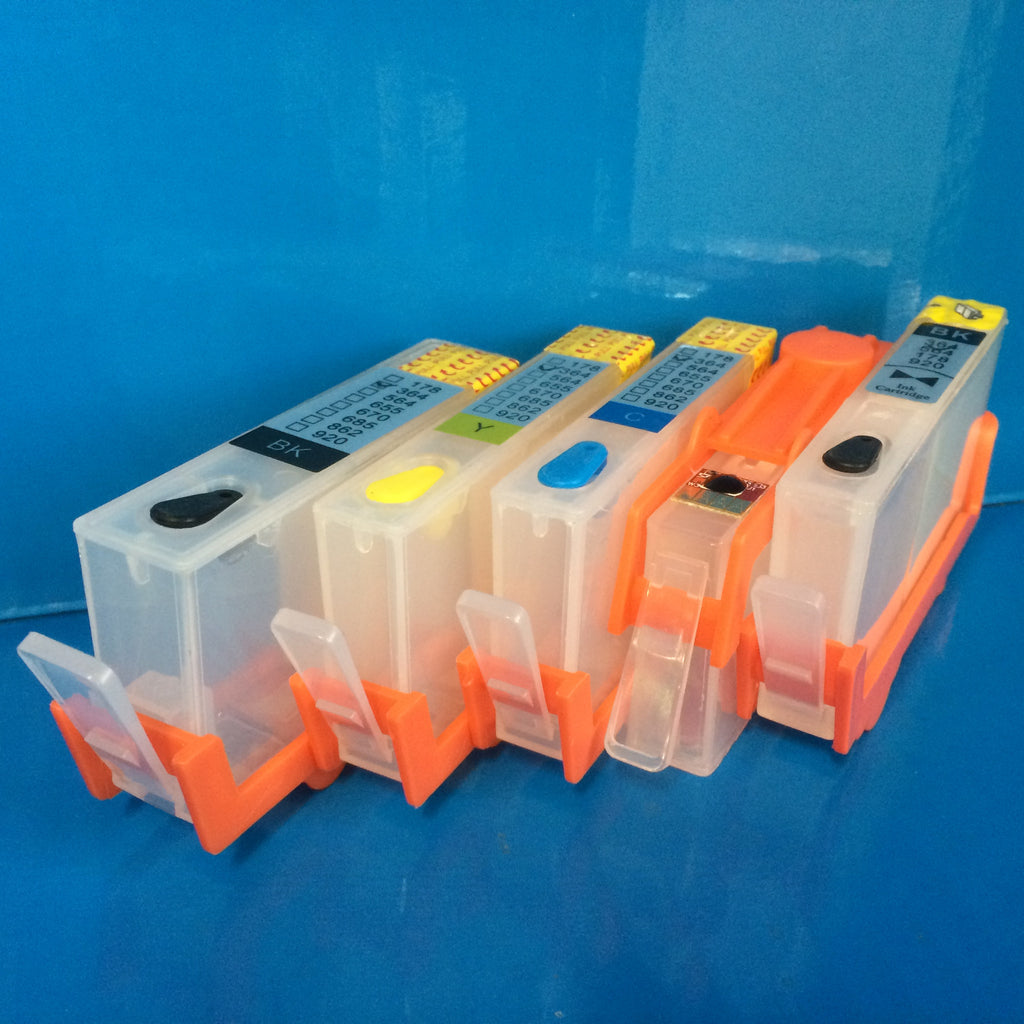 5 HP364 Refillable Cartridges 