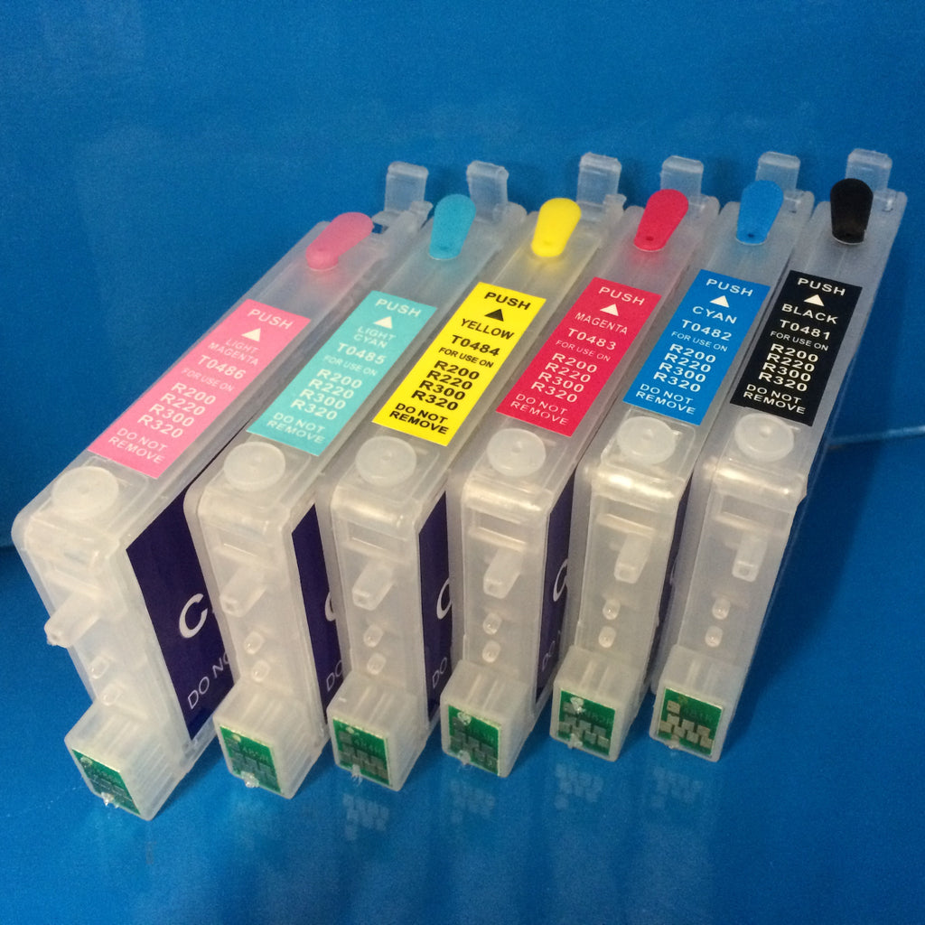 T0481-6 HEAD CLEAN CLEANING FLUSH CARTRIDGES EPSON STYLUS PHOTO R320 ETC. Non OEM