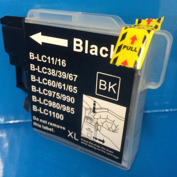 LC980 LC985 LC1100 4 X BLACK BROTHER INK CARTRIDGES
