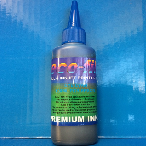 8X100ML ECO-FILL DYE REFILL INK FOR EPSON STYLUS PHOTO R800 R1800 PRINTERS