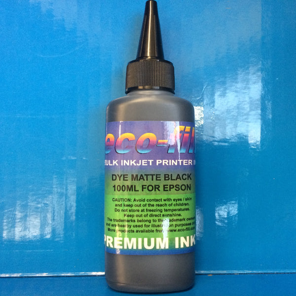 2X 100ML BLACK ECO-FILL REFILL INK FOR EPSON WORKFORCE HOME EXPRESSION PREMIUM STYLUS COLOR PRINTERS NON OEM