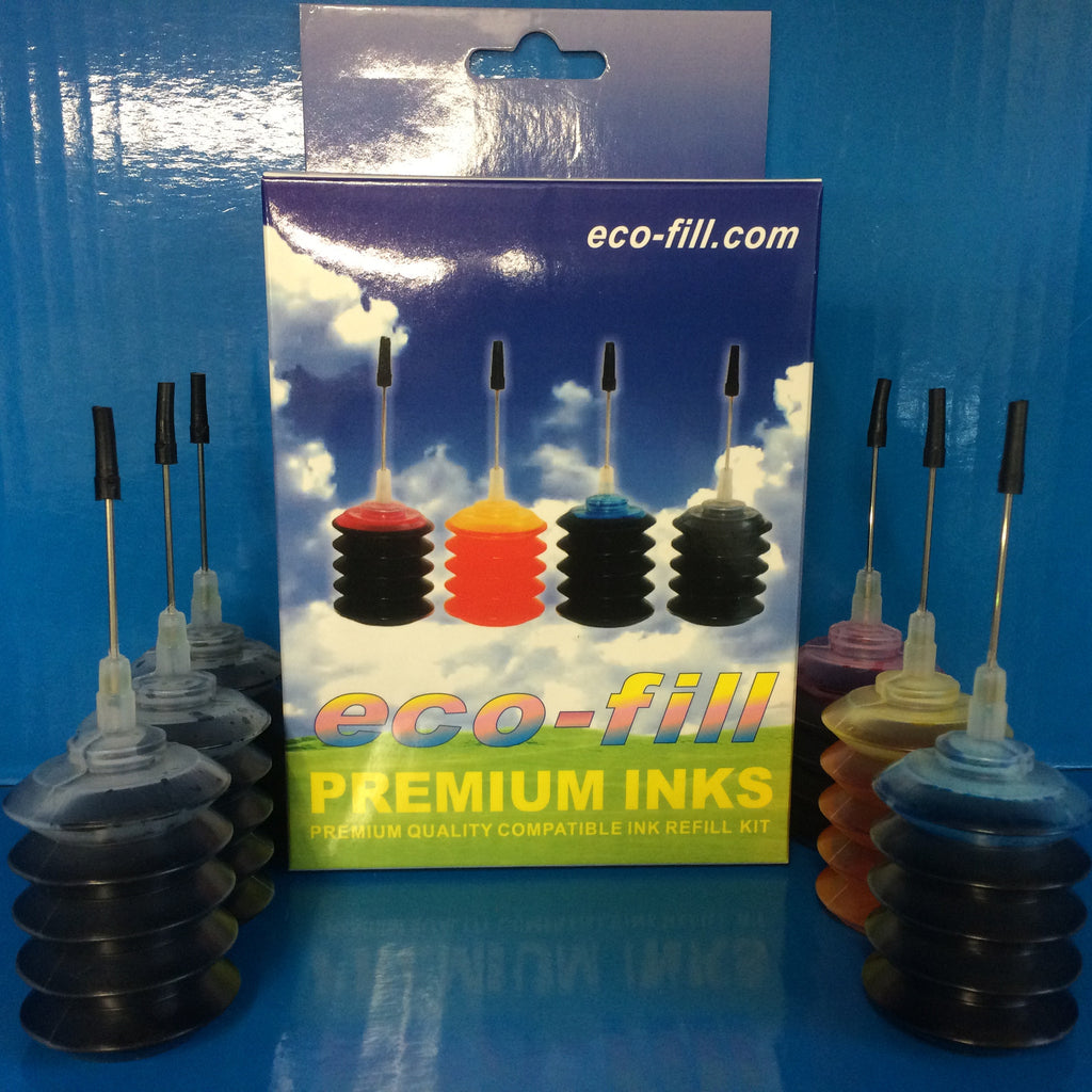 ECOFILL CANON PGI-570 BK CLI-571 BK/C/M/Y REFILL KIT (6 X 28ML INK / INSTRUCTIONS))