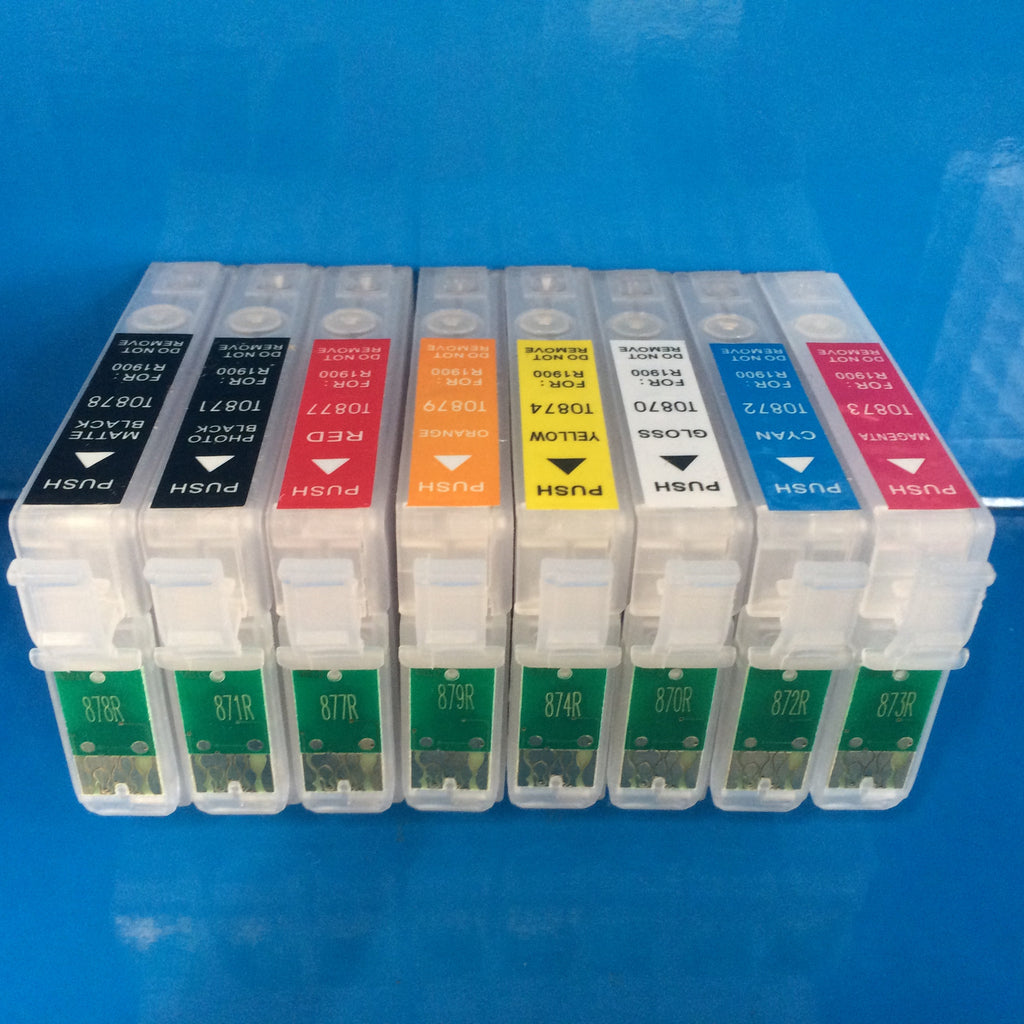 R1900 REFILLABLE EMPTY INK CARTRIDGES EPSON T0870/1/2/3/4/7/8/9 Non OEM